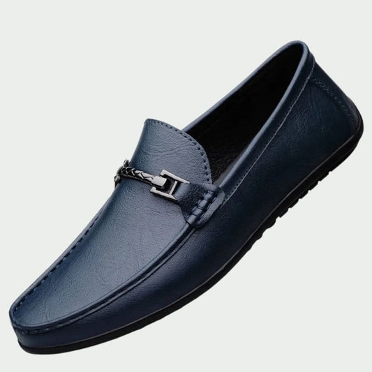 Albert Leather-Look Loafer - Blue (Style 1)