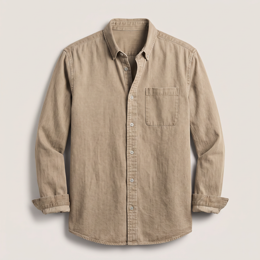 Alexandar Signature Denim Shirt - Beige