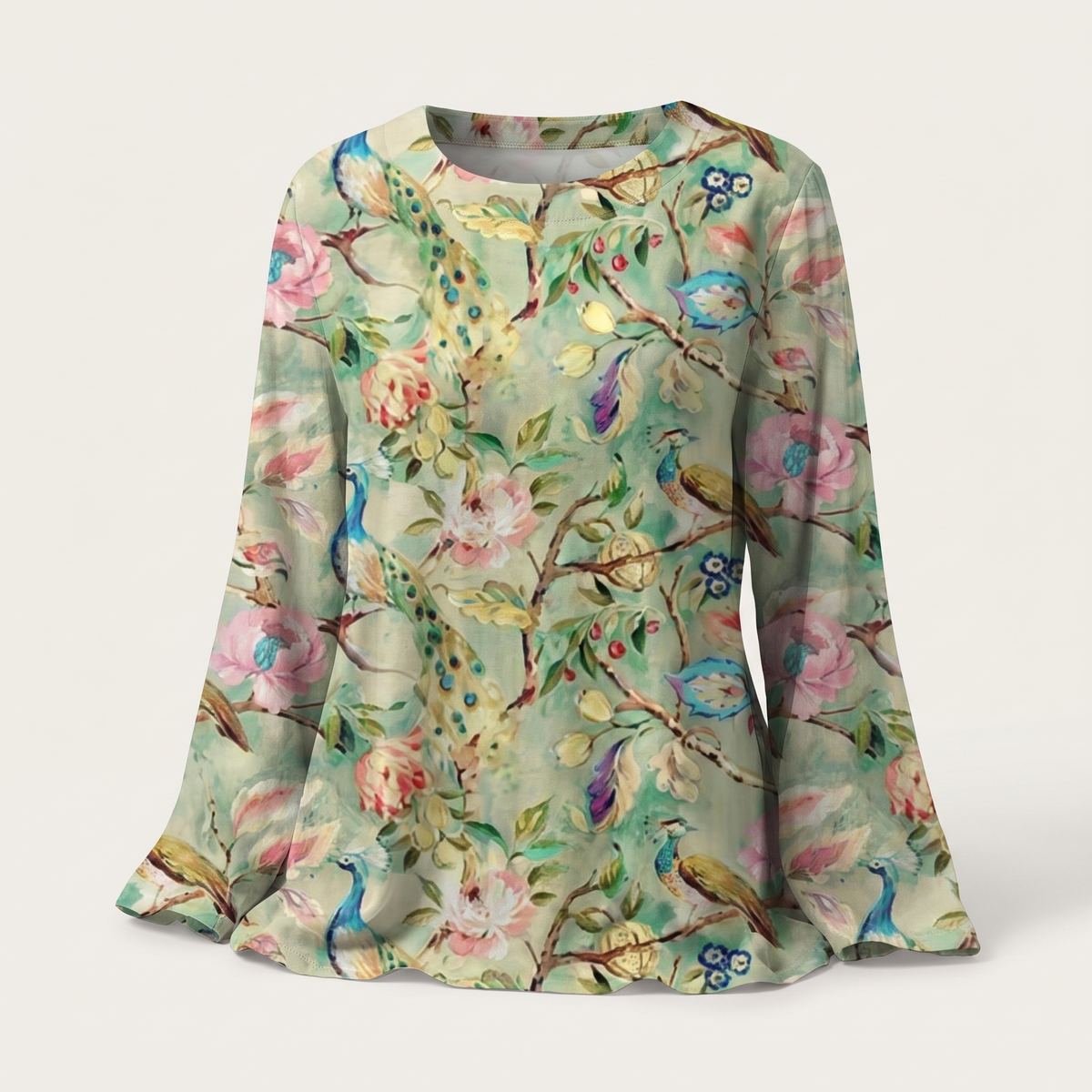 Amelia Light Bloom Blouse - Light Green