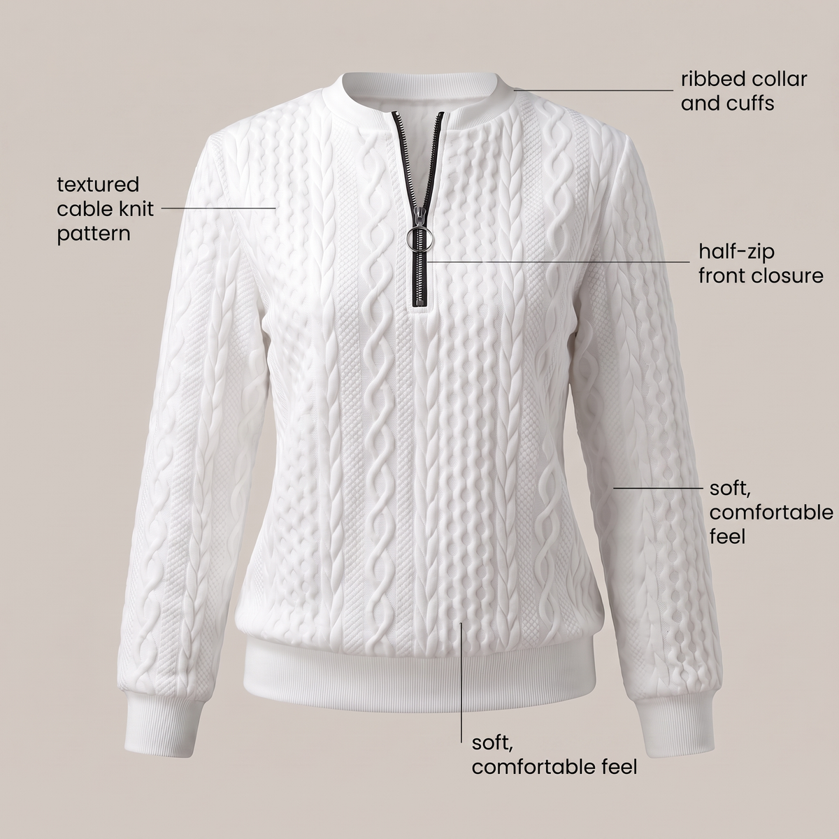 Amy Sweater with Zipper