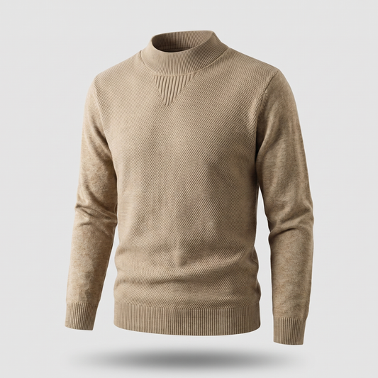 Arden Jacquard Sweater - Camel