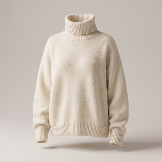 Aurora Turtleneck Sweater - Beige