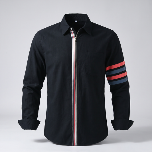 Austin Classic Cotton Shirt - Black