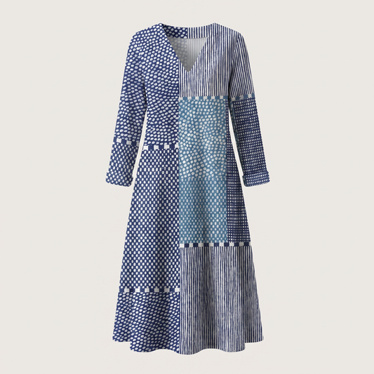 Ava Effortless Comfort Dress - Blue