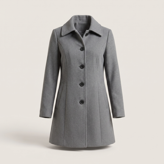 Aveline Classic Trench Coat - Grey