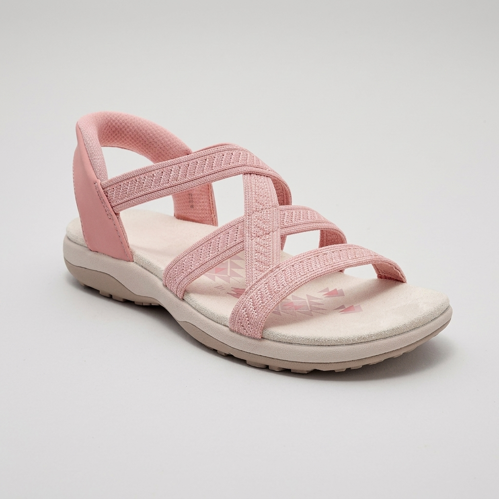 Avonelle Knit Crossover Sandals - Pink