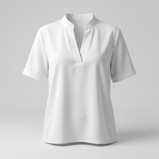 Beatrice V-Neck Blouse - White