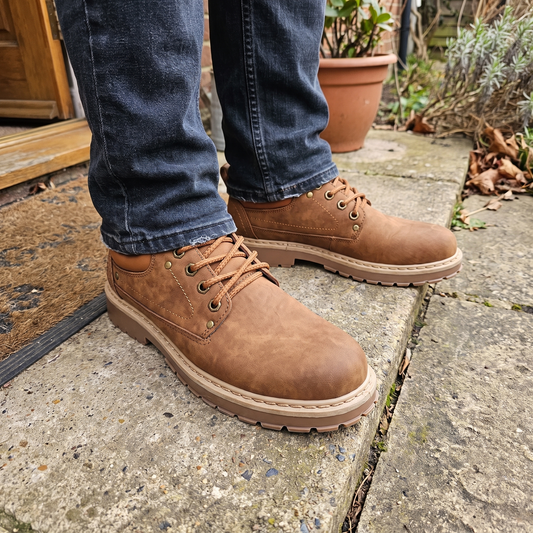 Bramwell Retro Leather-Look Boots
