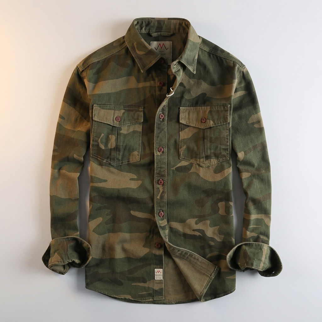 Brentford Utility Button-Up Shirt - Army Green