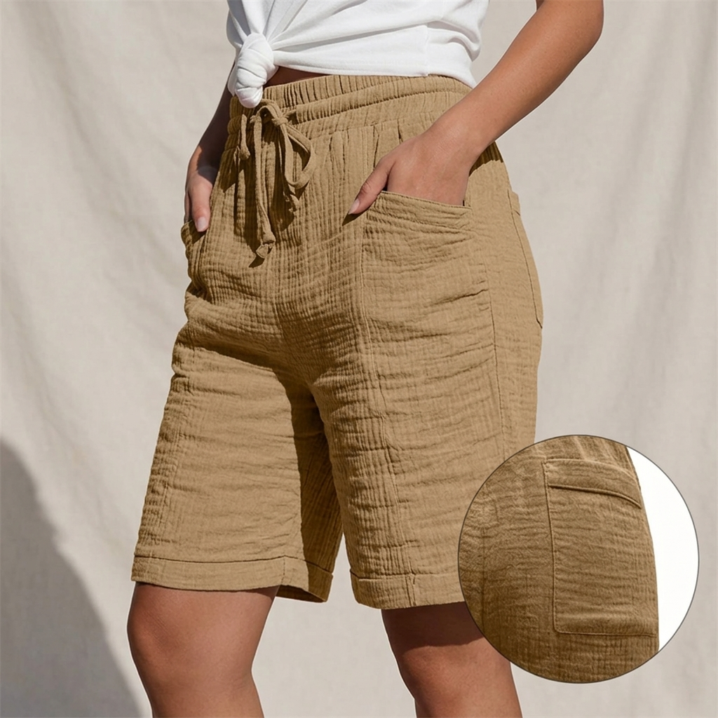 Briarton Textured Bermuda Shorts - Khaki