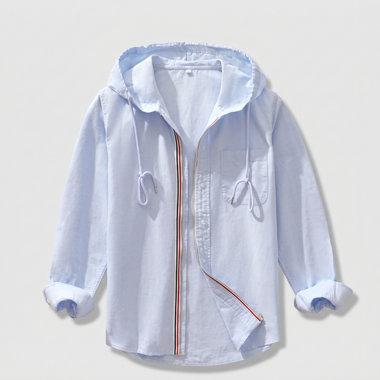 Casa Linen Hoodie - Light Blue