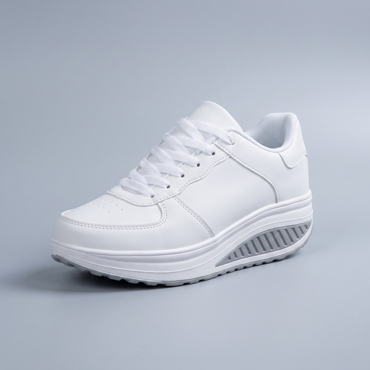Chloe Lace-Up Sneakers - White