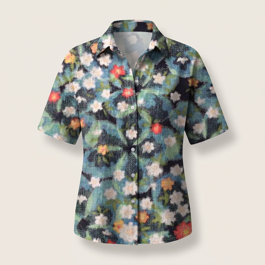 Clara Patterned Collar Blouse