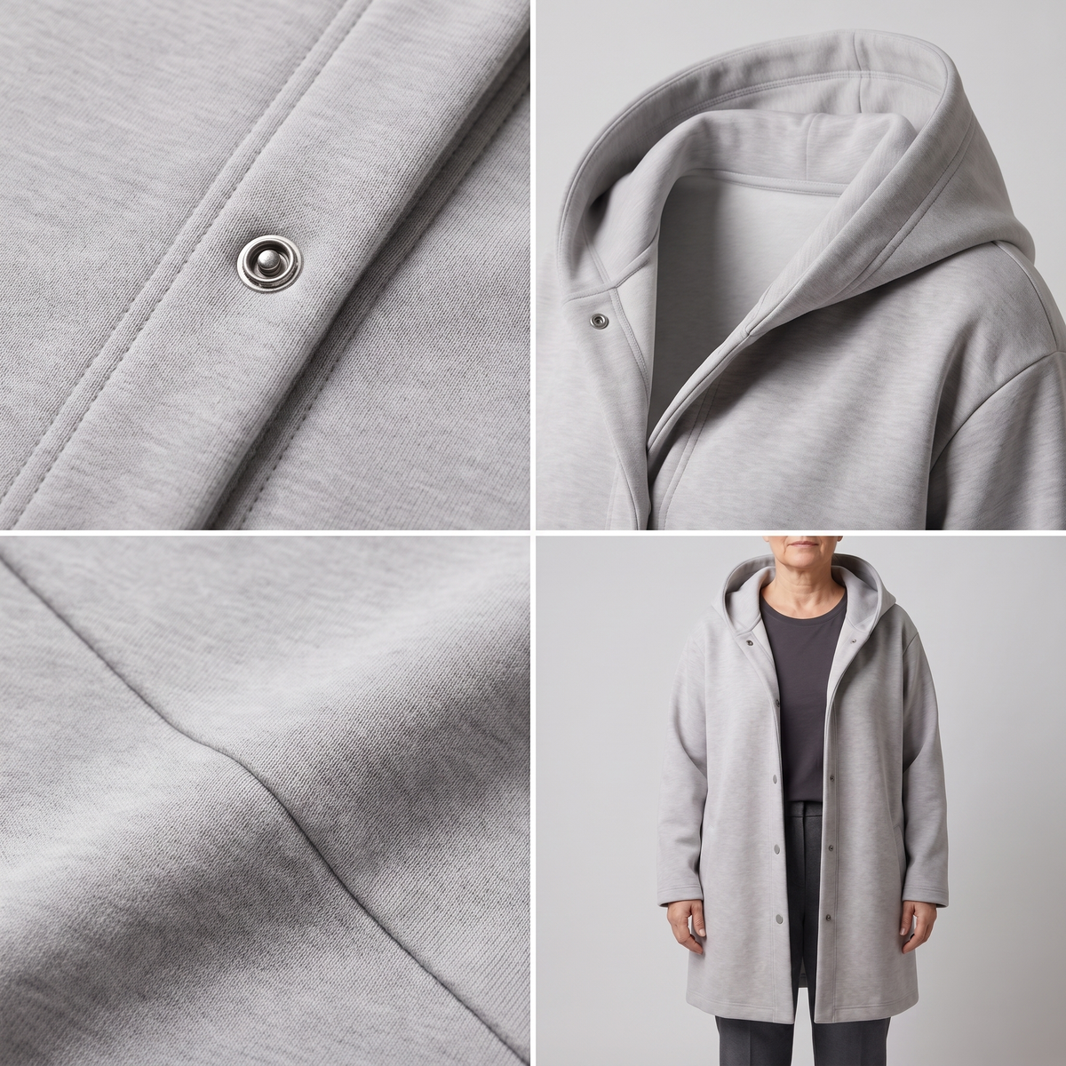 Classic Hooded Button Coat