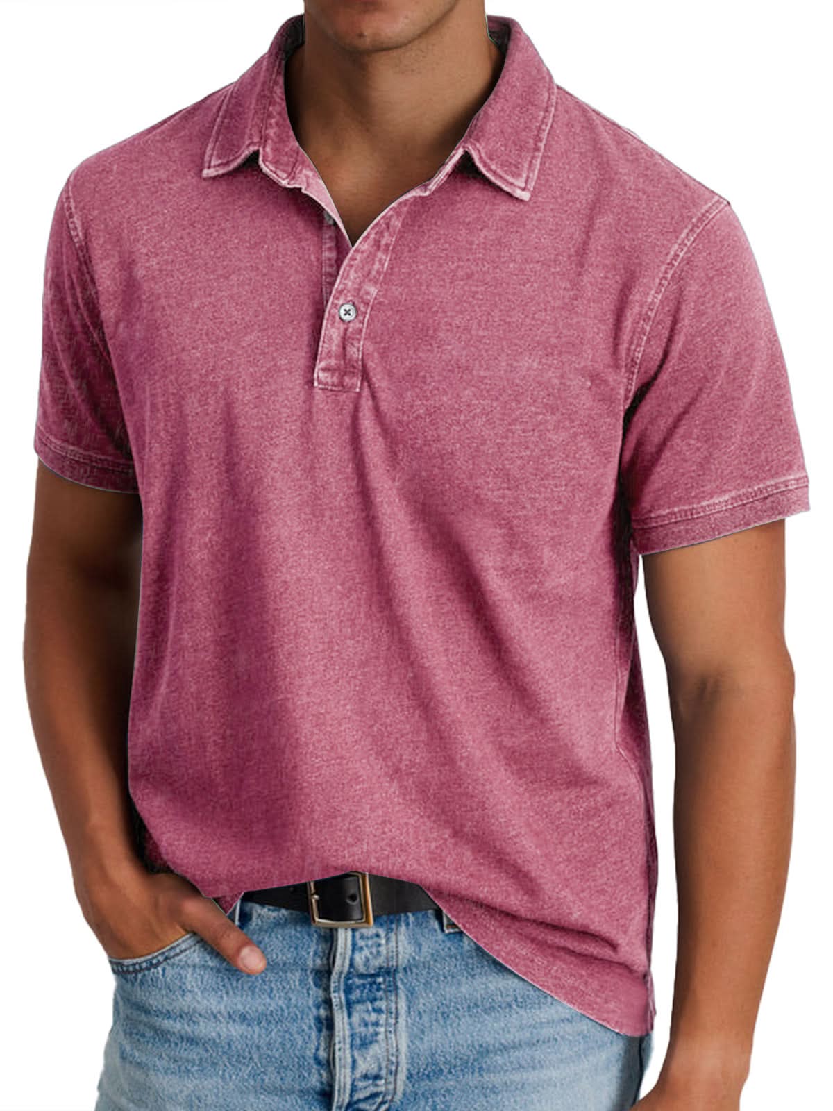 Classic Polo Tee - Pink
