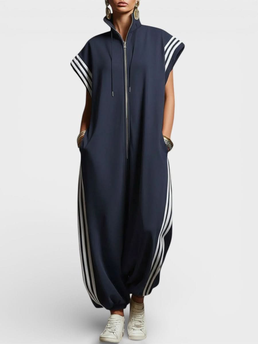 Colette Tailored Jumpsuit - Blue Navy