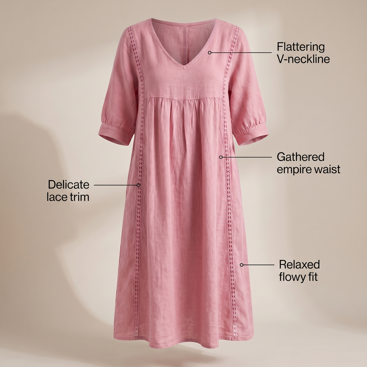 Daisy Lace Trim Dress