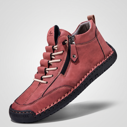 Edward Smart Leather-Look Shoes - Red