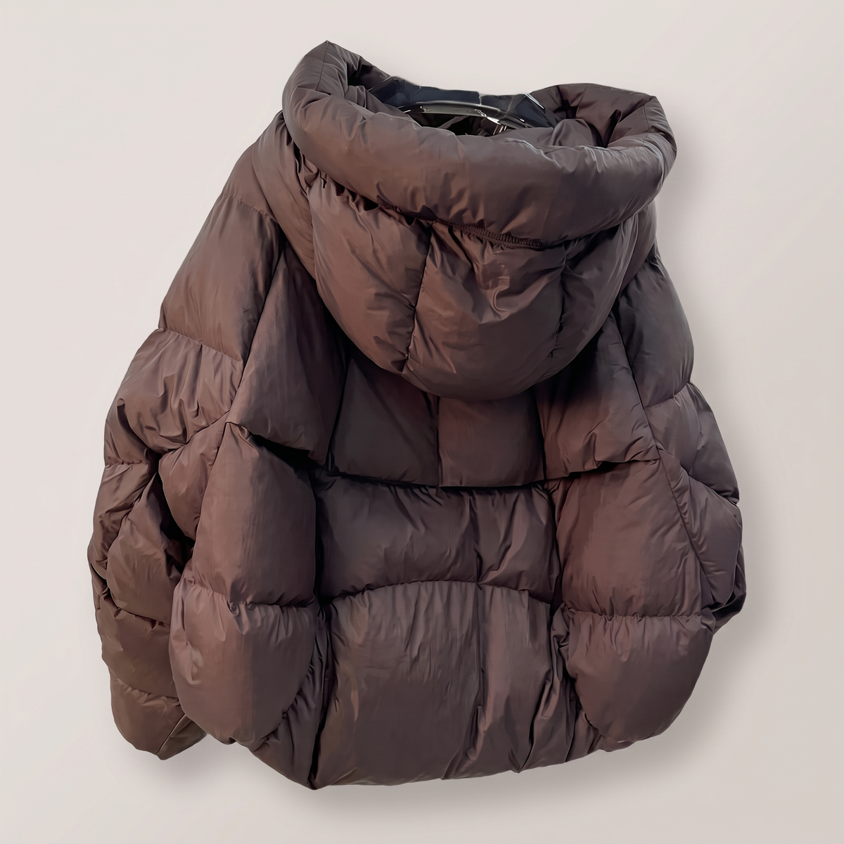 Elara Hooded Padded Coat - Coffee