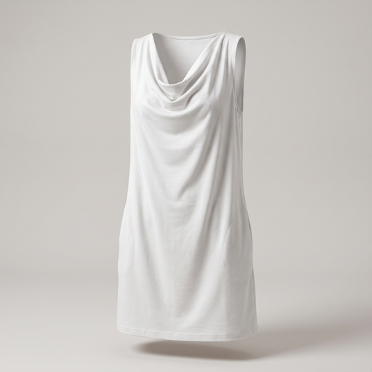 Eleanor Draped Dress - White