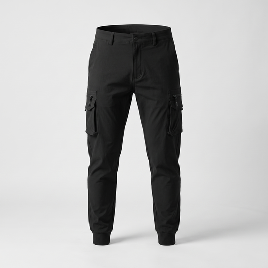 Elmsden Premium Stretch Cargo Trousers - Black