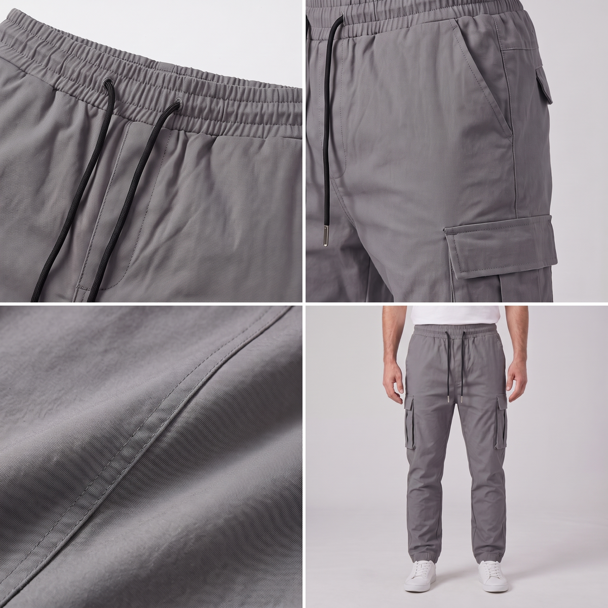 Everyday Drawstring Cargo Trousers