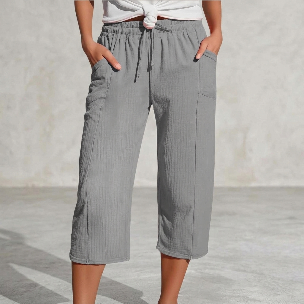 Faircombe Relaxed Summer Trousers - Grey