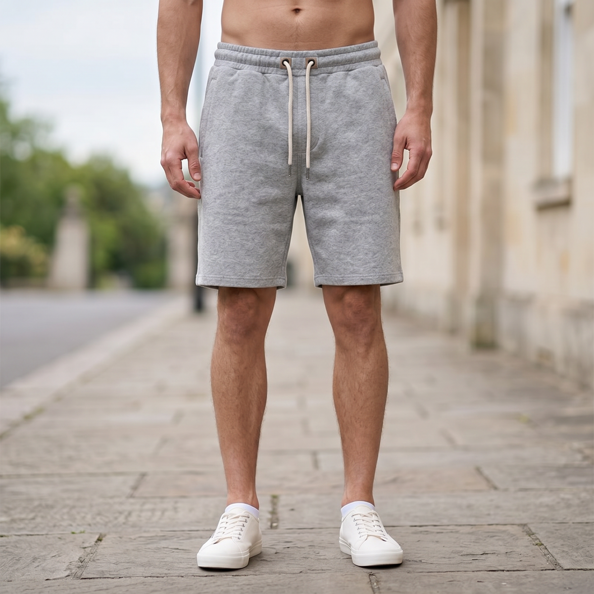 Fairford Knitted Comfort Shorts - Grey