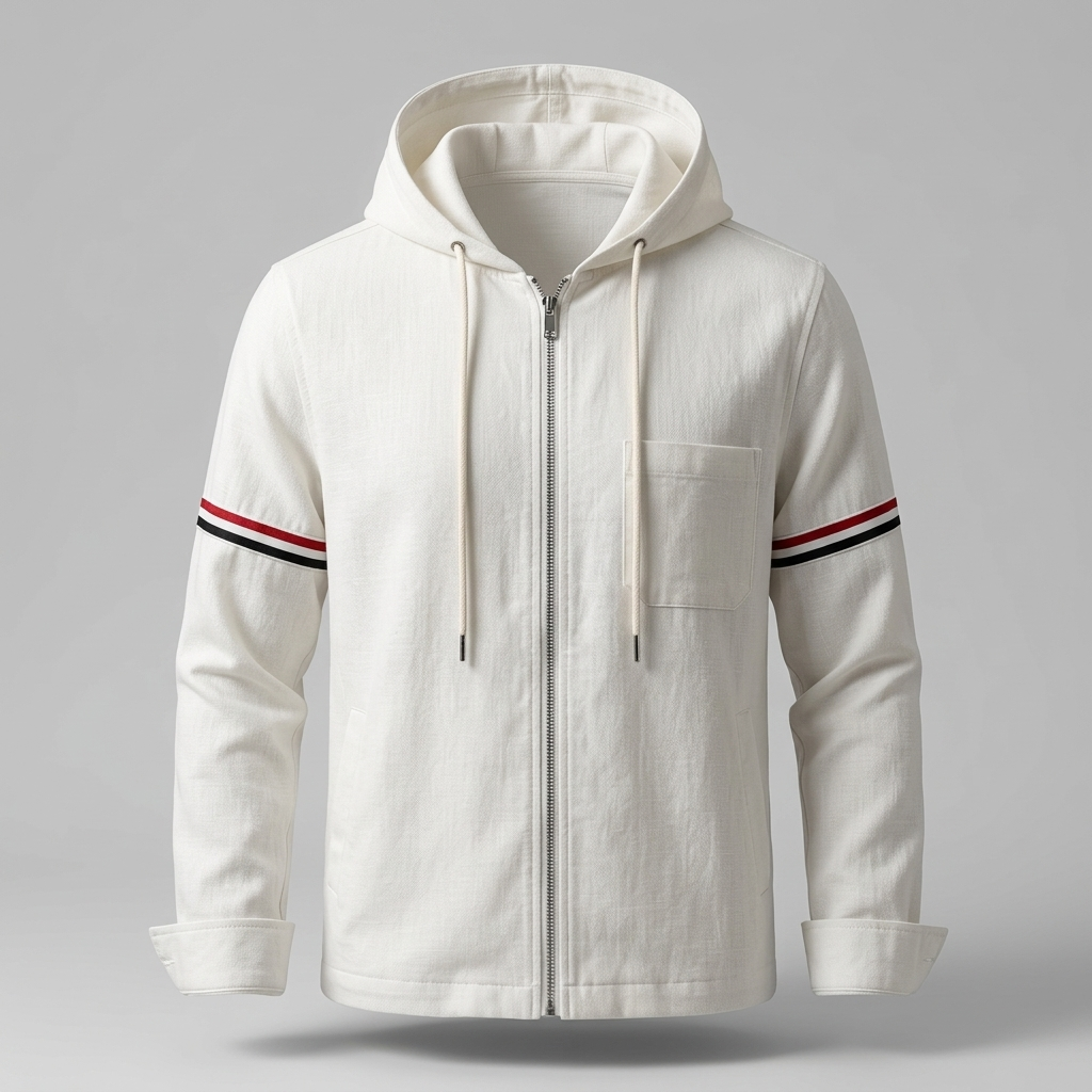 Fenbrook Casual Hooded Jacket - White