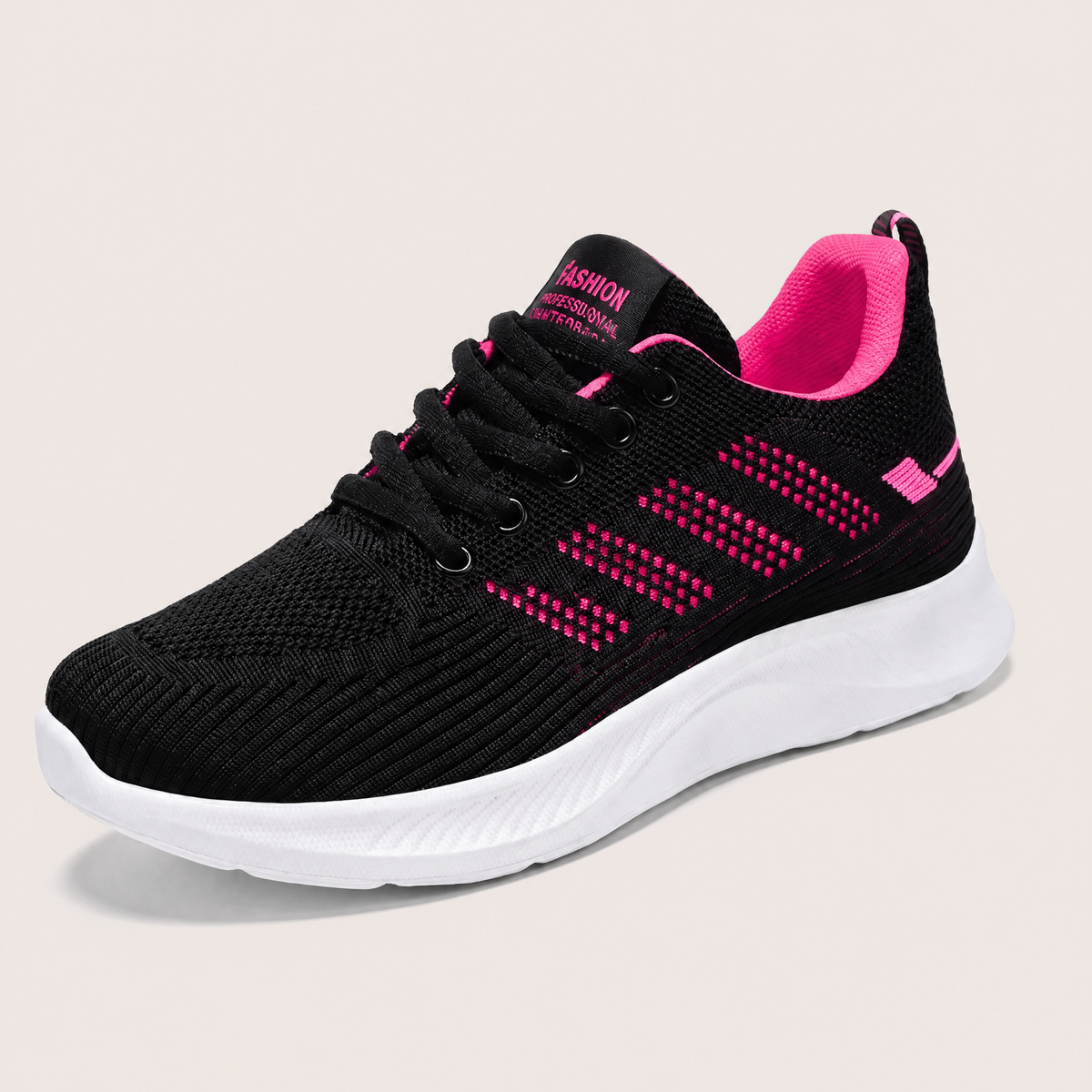 Florence Knit Walking Trainers - Rosy Red