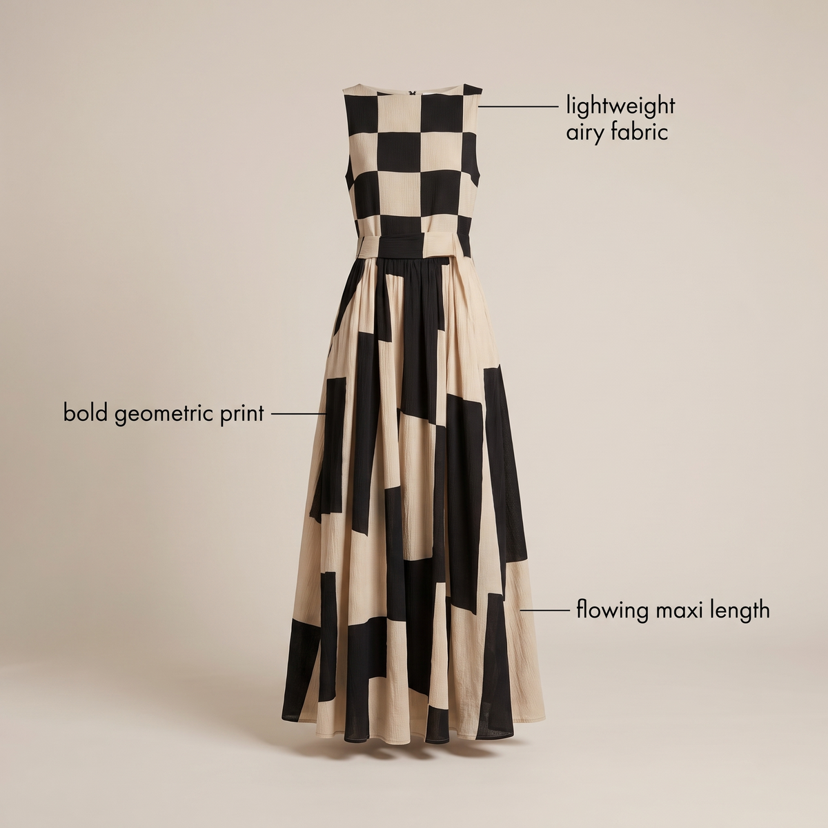 Florence Modern Pattern Maxi Dress