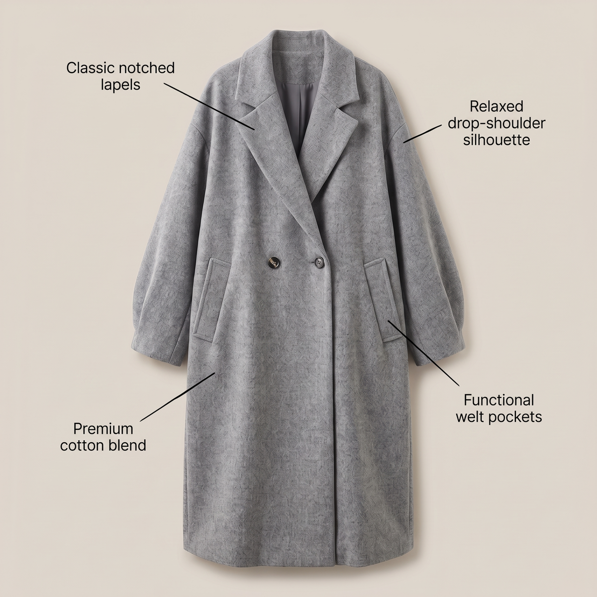 Harper - Classic Winter Overcoat - CLASSIC WINTER OVERCOAT