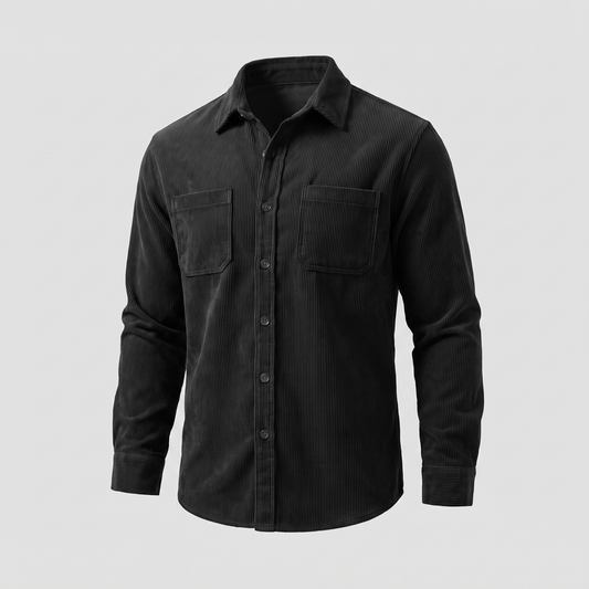 Harris Classic Corduroy Shirt - Black