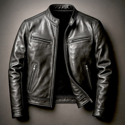 Hawthorne Vintage Leather-Look Jacket - Biker Black