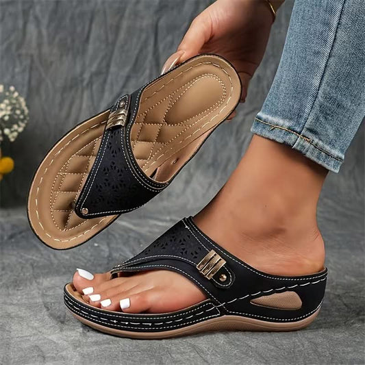 Helen Easy Walk Sandals - Black