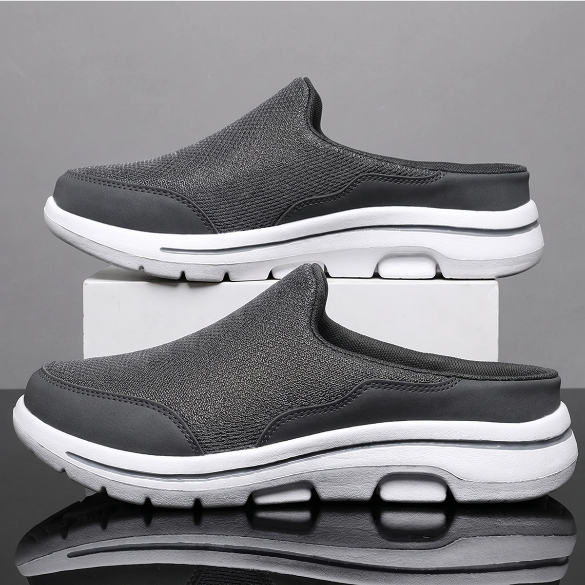 Hollingford Slip-On Trainers - Grey