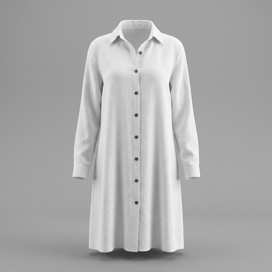 Hollinmere Button-Front Shirt Dress - White