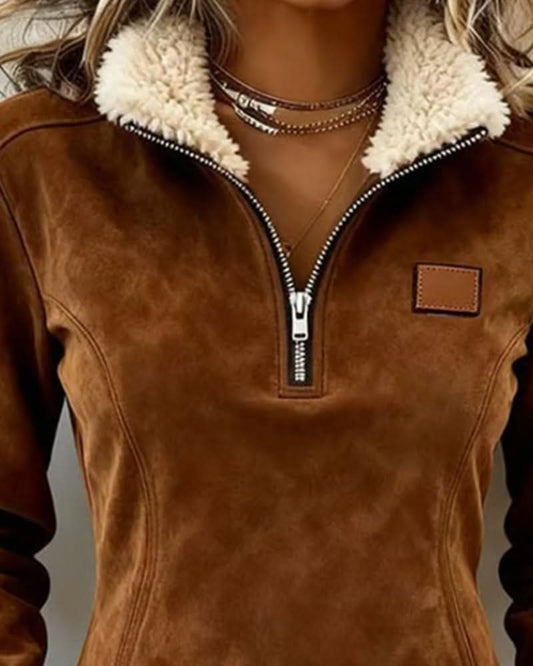 Julian Suede-Look Sweater