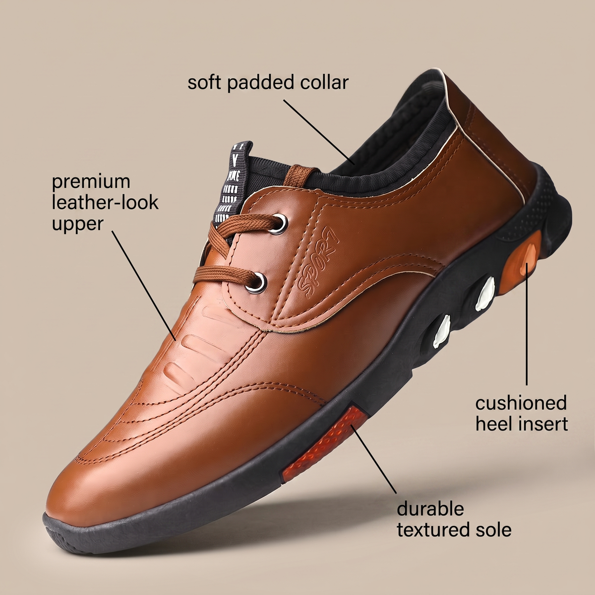 Kingsbridge Leather-Look Comfort Shoes
