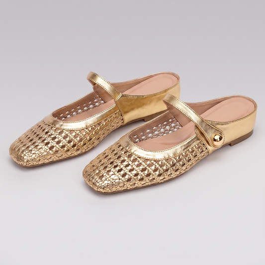Kirkstone Braided Comfort Clogs - Gold