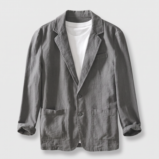 Lennox Linen Jacket - Grey