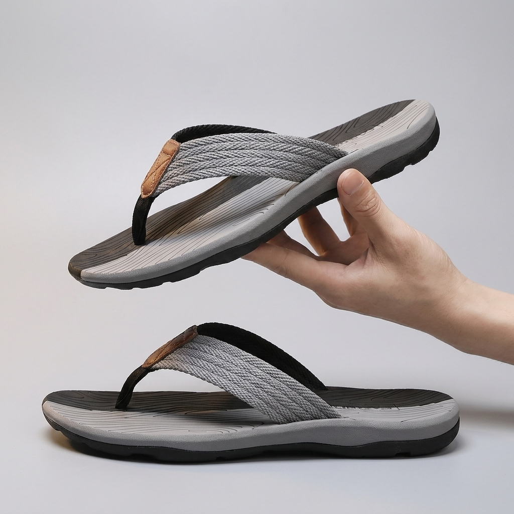 Loxmere All-Weather Flip-Flops - Grey/Black