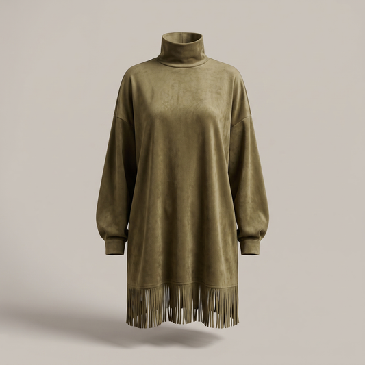Lucia Turtleneck Dress - Olive