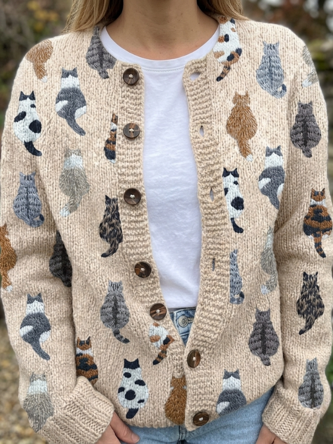 Luna Cosy Cat Cardigan