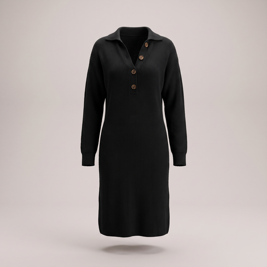 Maelis Luxe Dress - Black