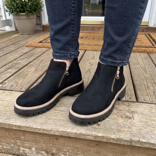 Margot Suede-Look Platform Ankle Boots