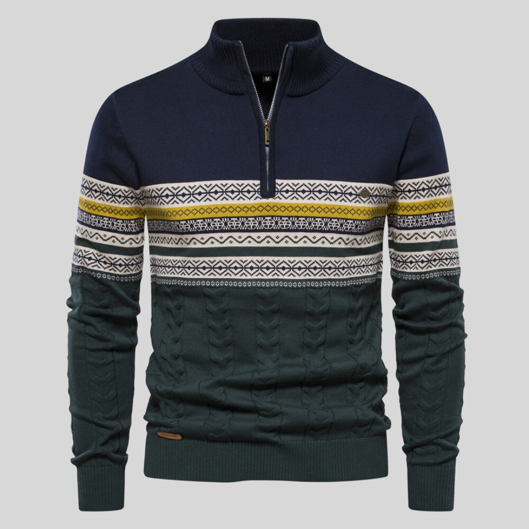 Marlow Cotton Sweater - Navy