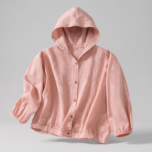 Miri Linen Hoodie - Pink