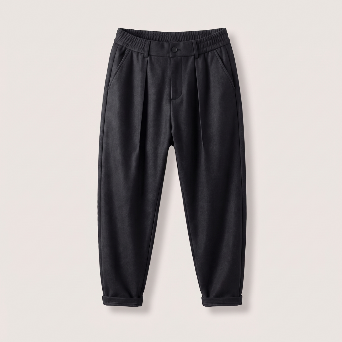 Modern Tailored Jogger Trousers - Black