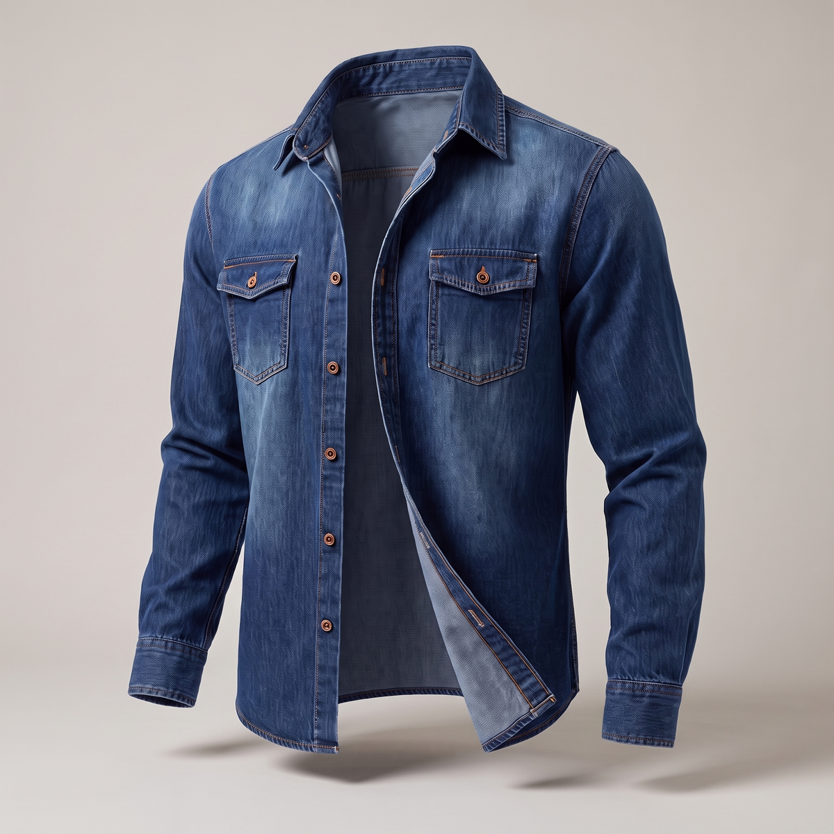 Modern Utility Denim Shirt - Black